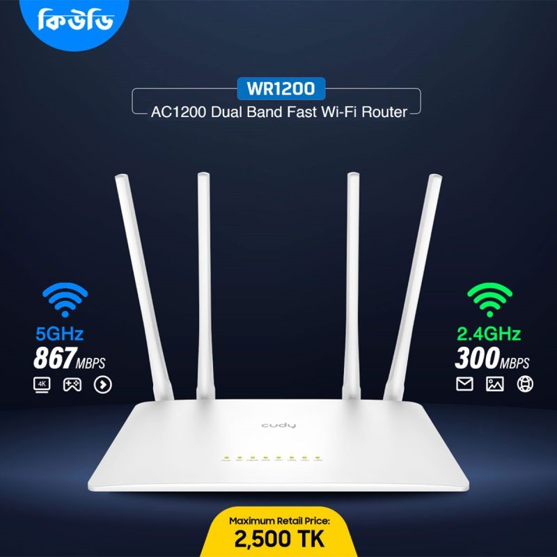 Cudy M1200 – Sistema WiFi Mesh AC1200 Dual Band (2 Pacchetti) – Copertura Fino A 270 Mq, VPN, Cloudflare, Porte 10/100, Per Case Connesse